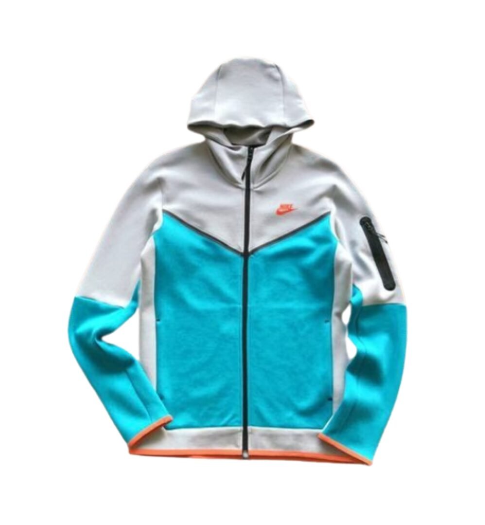 Tech Fleece full-zip Grau/Blau