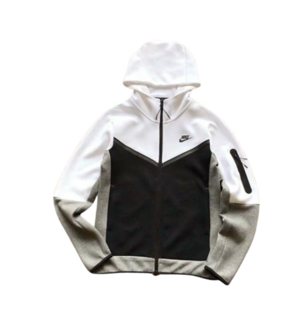 Tech Fleece Tracksuit Weiß/Schwarz