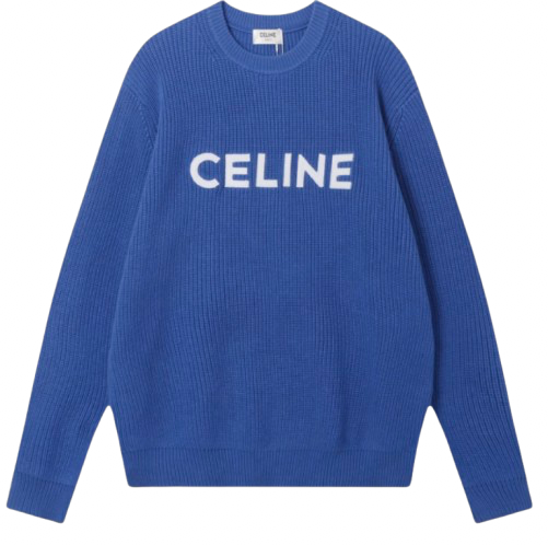 Oversized Crew Neck Blau