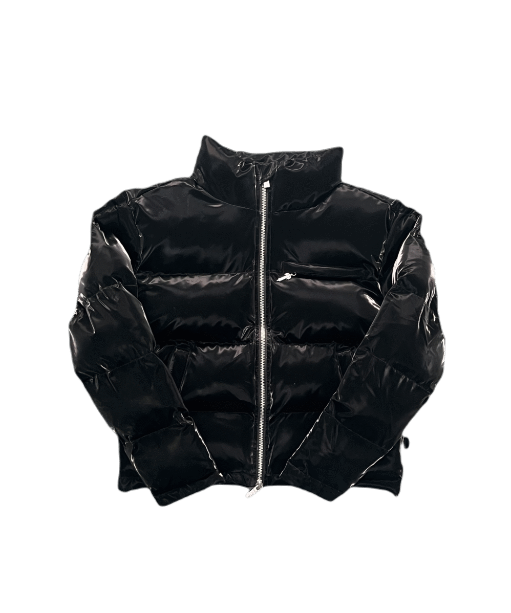 Puffer Jacket Glänzend Schwarz