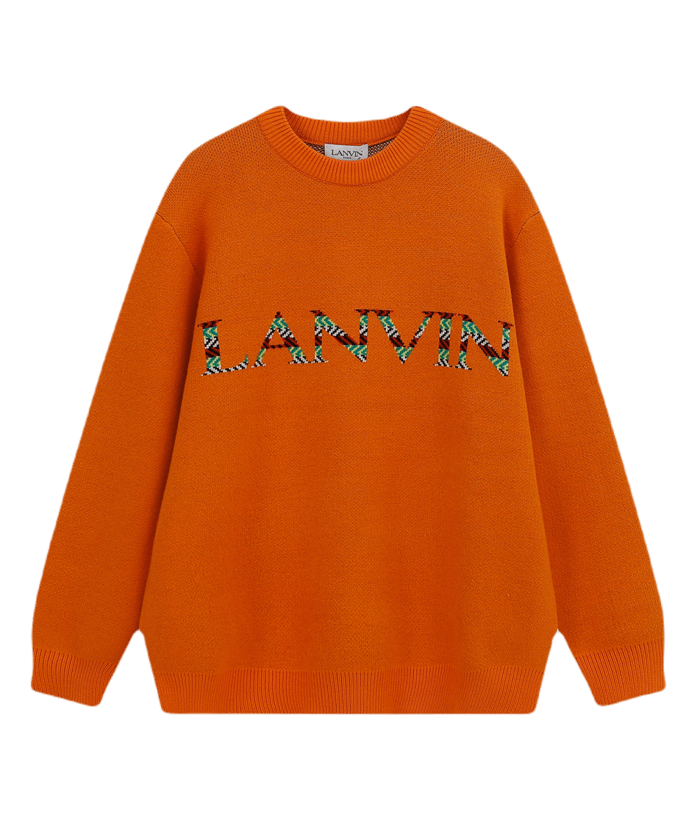 Embroidered Curb Logo Orange