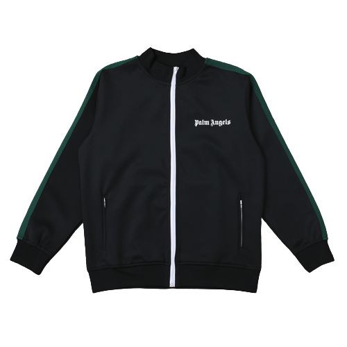 College Zip Up Track Jacket Grün/Schwarz